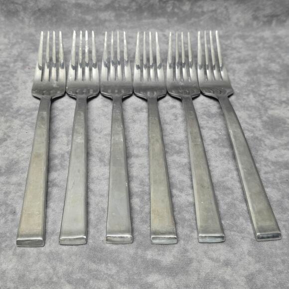 Dansk 18/10 Meridian Stainless Dinner Forks Glossy Flat Tip Flatware Silverware - Picture 10 of 10